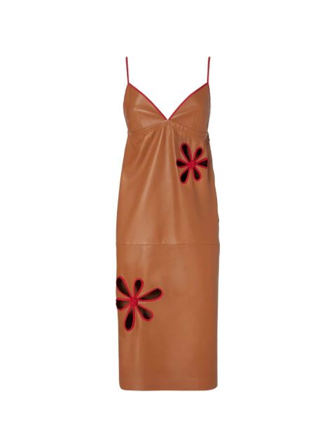 FENDI flower appliqué dress - Brown - zdjęcie produktu nr 1