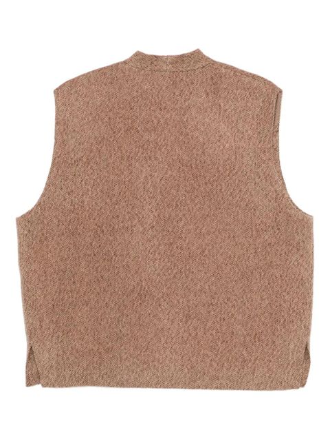 Alysi textured button vest - Brown - zdjęcie produktu nr 2