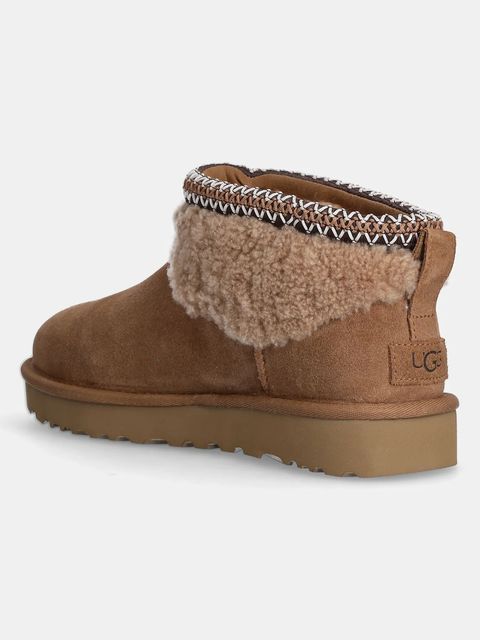 UGG śniegowce zamszowe Classic Ultra Mini Maxi Curly