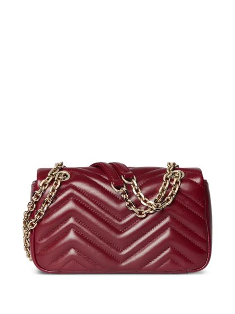 Gucci chevron chain leather shoulder bag - Red - zdjęcie produktu nr 2