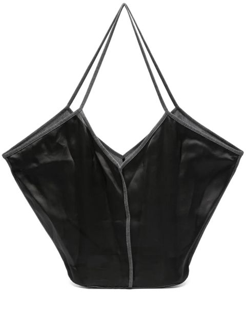 Hereu v-neckline silk shoulder bag - Black - zdjęcie produktu nr 1
