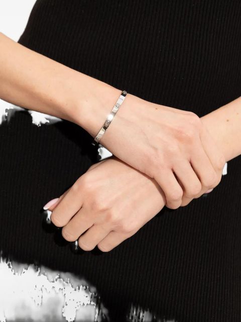 Tory Burch logo-plaque bracelet - Silver