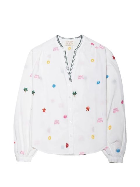 MC2 Saint Barth Liona embroidered blouse - White - zdjęcie produktu nr 1