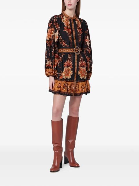 FARM Rio Majestic Garden mini dress - Black