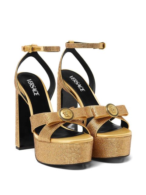 Versace 140mm crystal-embellished sandals - Yellow - zdjęcie produktu nr 2