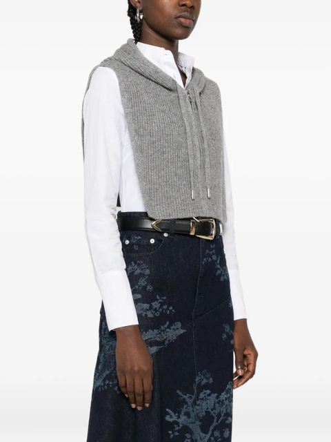 Maje zip-front knitted hoodie - Grey - zdjęcie produktu nr 2