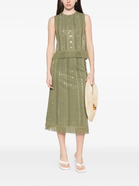 Maje fringed floral top - Green - zdjęcie produktu nr 2