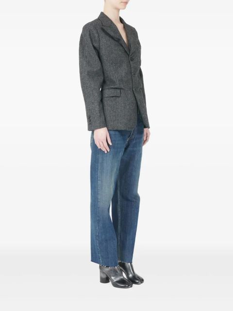 Maison Margiela three-button tweed jacket - Grey