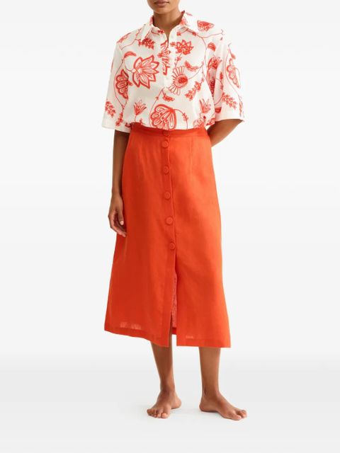 ERES buttoned midi skirt - Orange - zdjęcie produktu nr 2