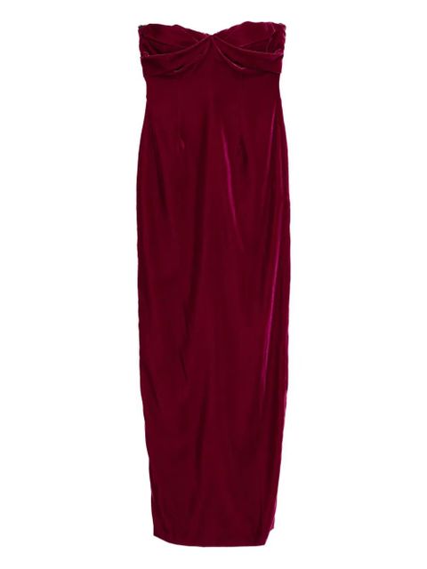 TOM FORD draped-detail dress - Purple - zdjęcie produktu nr 1