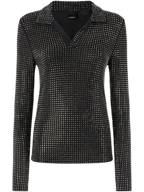 PINKO Kooser polo top - Black - zdjęcie produktu nr 1