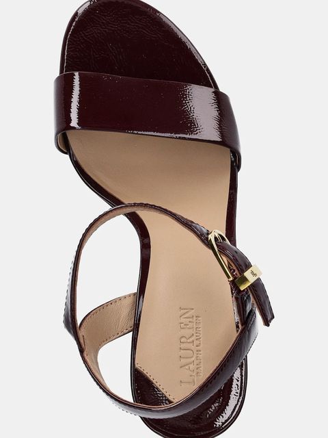 Lauren Ralph Lauren sandały skórzane Gwen kolor czerwony 802962180004