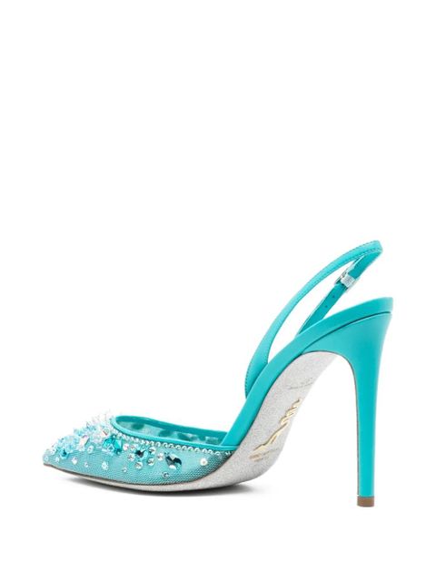 René Caovilla 110mm Cinderella slingback pumps - Blue - zdjęcie produktu nr 2