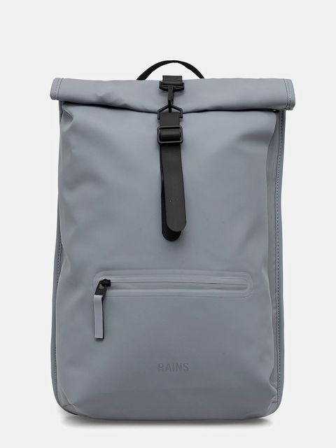 Rains plecak 13320 Rolltop Rucksack W3 kolor szary duży gładki 13320 - zdjęcie produktu nr 1