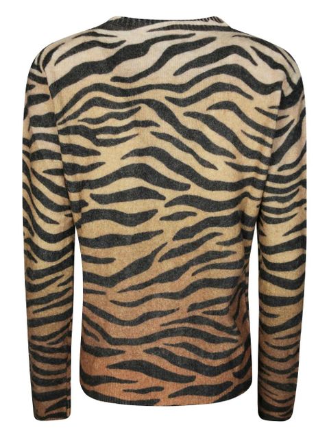 MC2 Saint Barth zebra-motif alpaca sweater - Neutrals