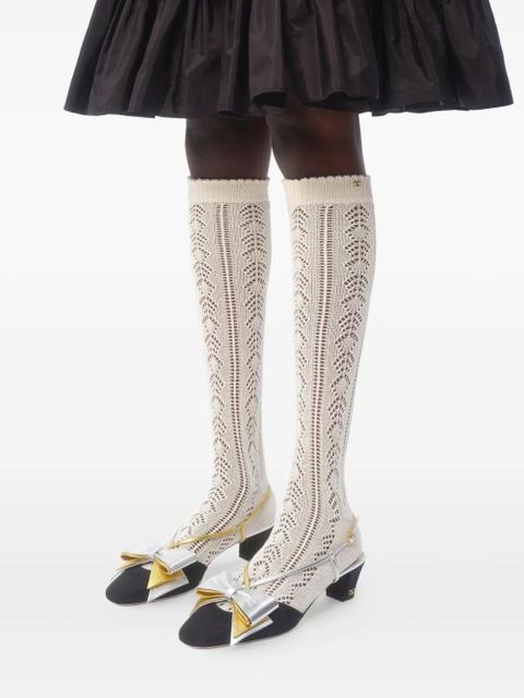 Valentino Garavani 45mm Bowow slingback pumps - Black