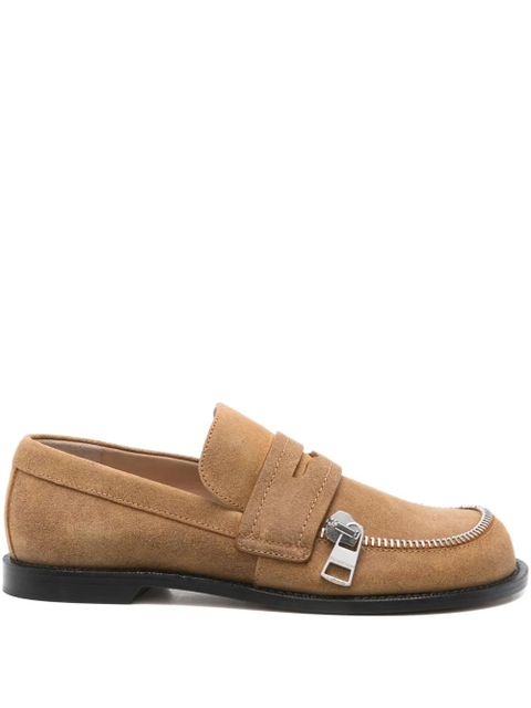 JW Anderson zip-detail penny loafers - Neutrals - zdjęcie produktu nr 1