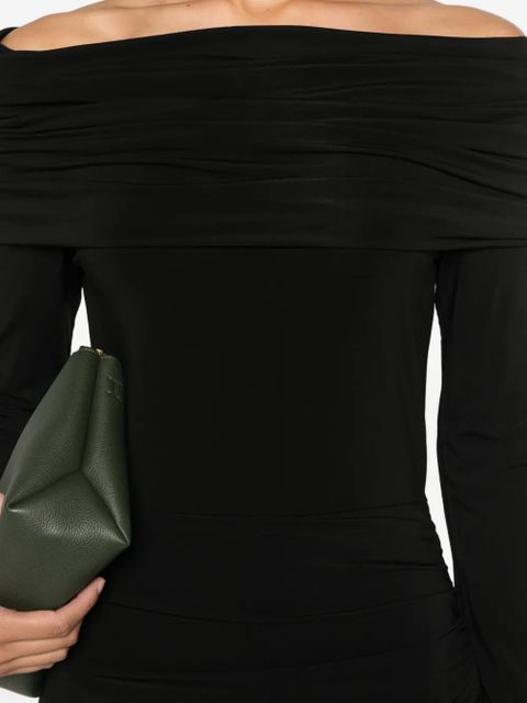 Max Mara off-shoulder draped dress - Black