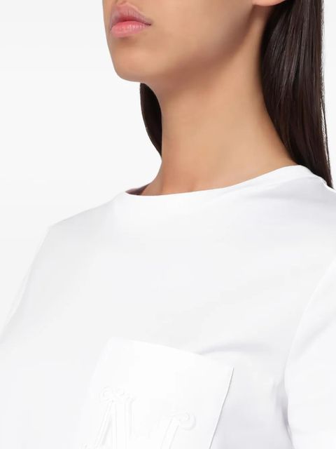 Max Mara logo-embroidered T-shirt - White