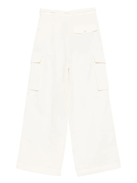 Róhe drawstring-waist cargo trousers - White