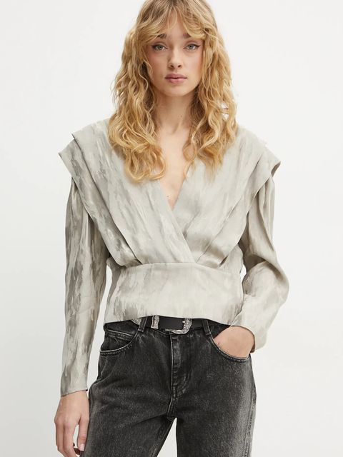 IRO bluzka damska kolor szary wzorzysta WM16TABIA - zdjęcie produktu nr 1