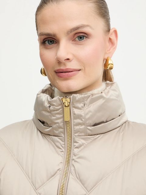 Marciano by Guess kurtka puchowa ELLY kolor beżowy zimowa 5BGL38 7374A