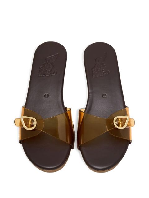 Ancient Greek Sandals 50mm Omonia buckle-fastening platform sandals - Yellow