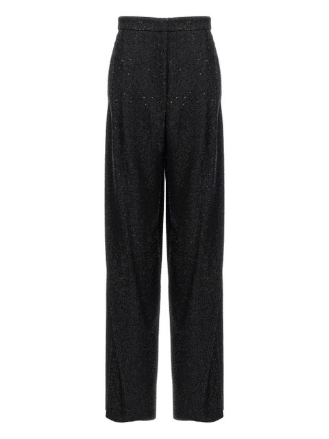 Max Mara sequin-appliqué trousers - Black - zdjęcie produktu nr 1