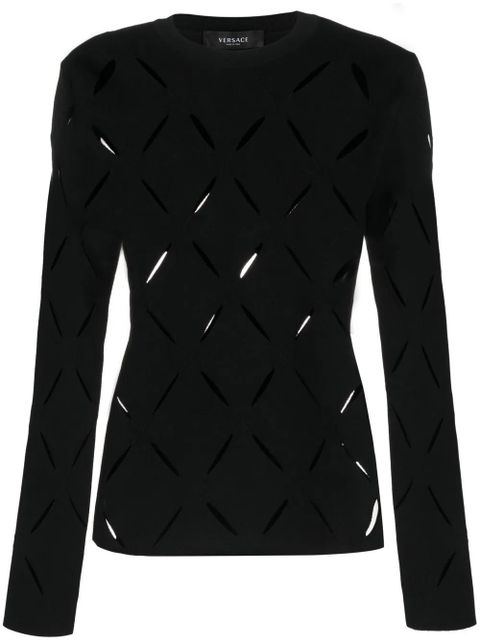 Versace cut-out knitted jumper - Black - zdjęcie produktu nr 1