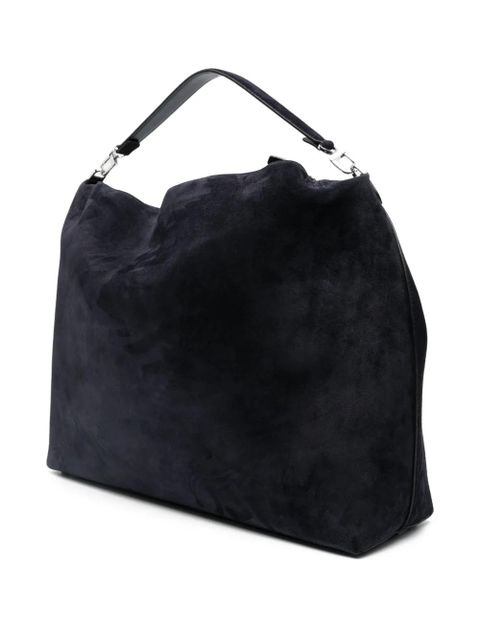TOTEME bevel suede shoulder bag - Blue