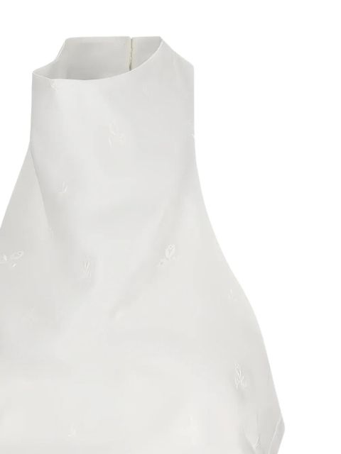 Magda Butrym embroidered halterneck dress - White