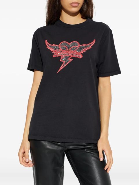 Zadig&Voltaire Edwin heart graphic T-shirt - Black