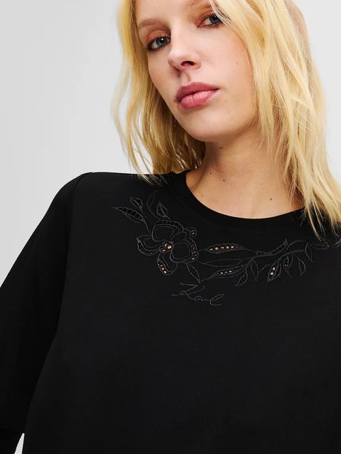 Karl Lagerfeld sweter damski kolor czarny A2W20040