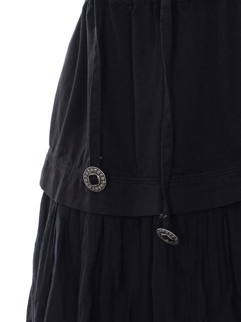 PINKO Casarsa lace-up tiered dress - Black