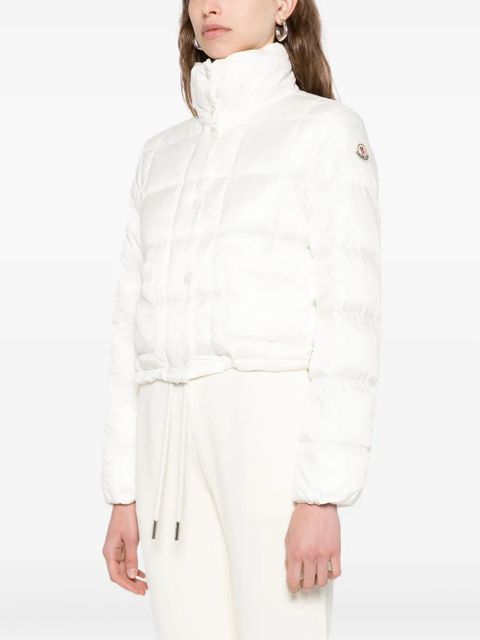 Moncler quilted cropped jacket - White