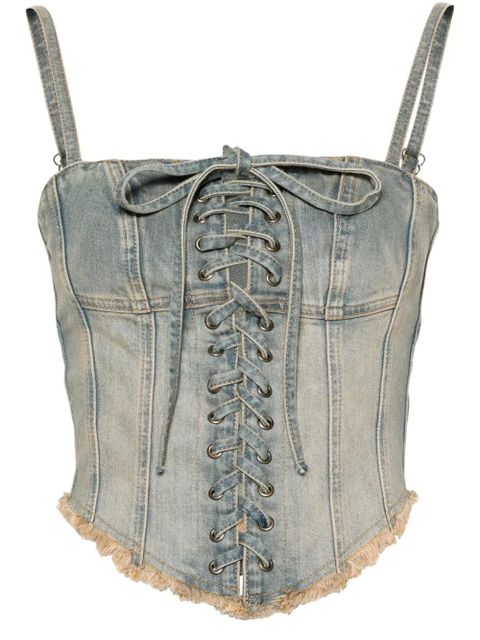 MISBHV Lara denim corset top - Blue - zdjęcie produktu nr 1