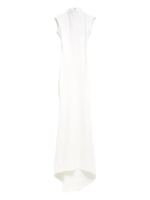 Jacquemus high-neck draped dress - White