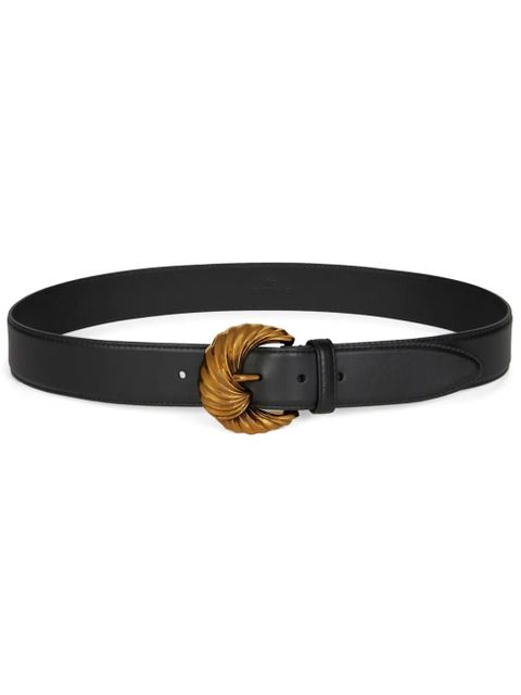 ETRO embossed-buckle leather belt - Black - zdjęcie produktu nr 1