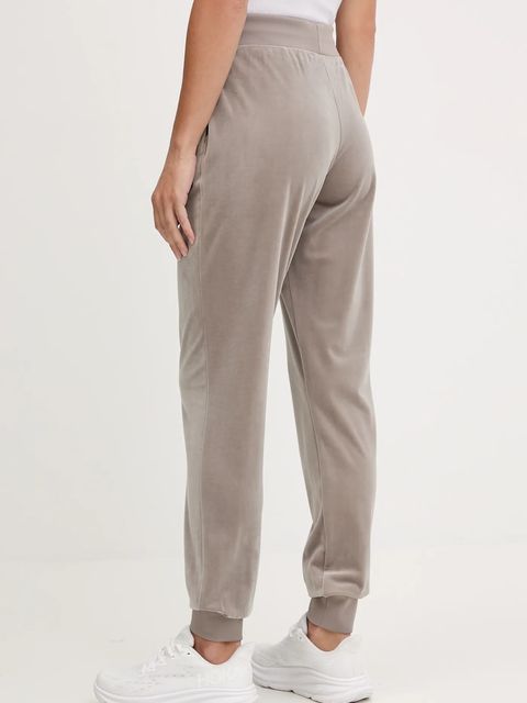 Guess spodnie dresowe welurowe COUTURE damskie kolor beżowy gładkie V3BB27 K0232