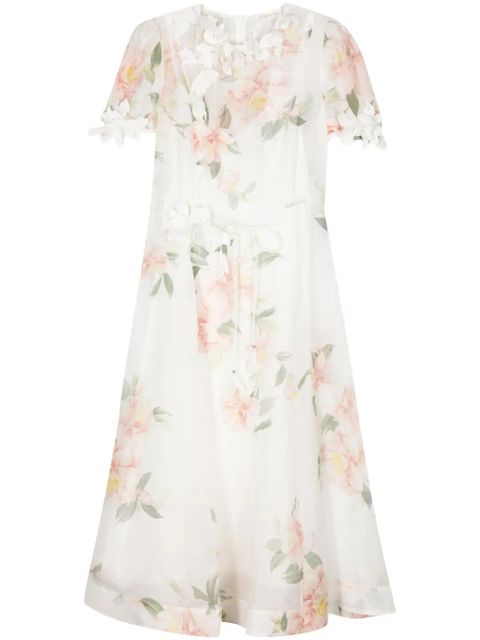 ZIMMERMANN Liftoff Flower midi dress - Neutrals - zdjęcie produktu nr 1