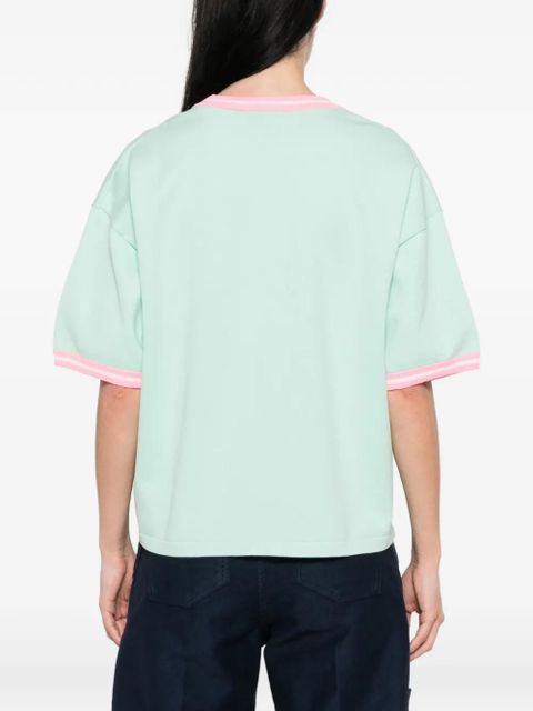 Essentiel Antwerp pink-trim T-shirt - Green