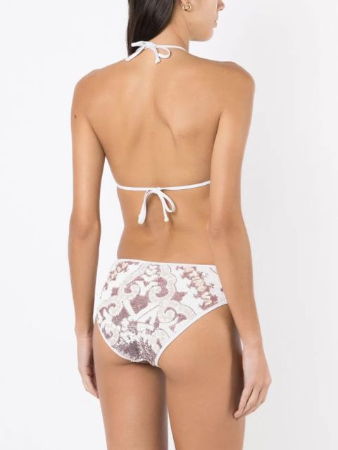 Valentino Garavani sequin-embellished swimsuit - White