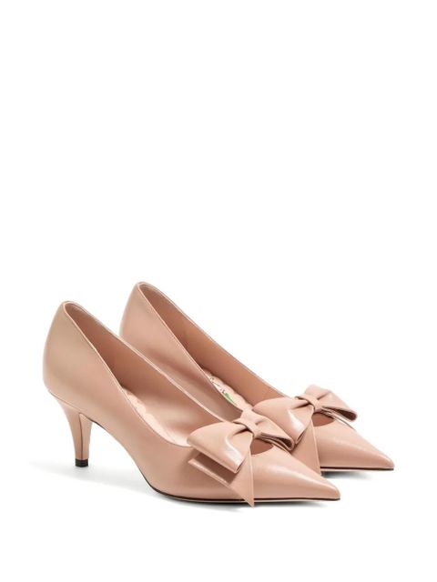 Valentino Garavani 65mm Bowow kidskin pumps - Pink - zdjęcie produktu nr 2