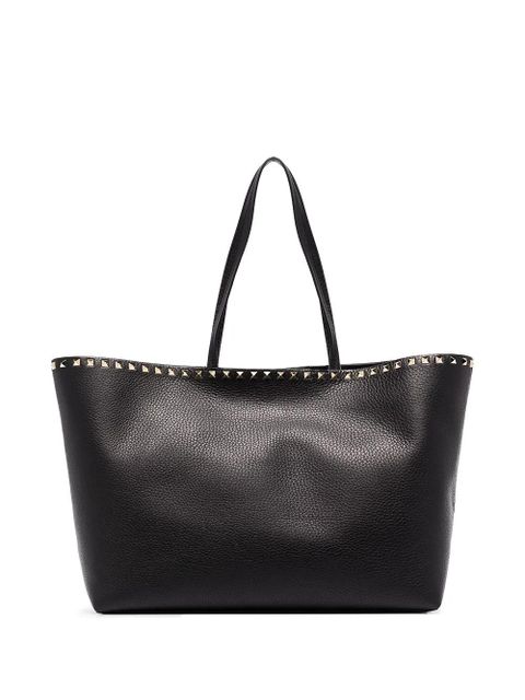 Valentino Garavani Rockstud leather tote bag - Black