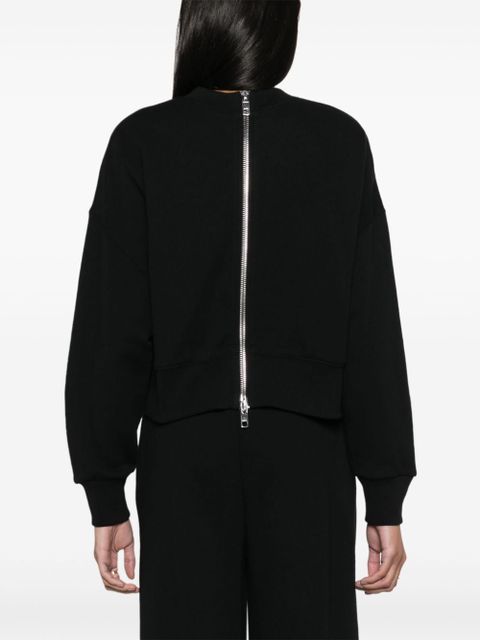 Gucci interlocking-G zipped cropped sweatshirt - Black