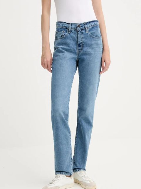 Levi's jeansy 724 HIGH RISE STRAIGHT damskie kolor niebieski 18883 - zdjęcie produktu nr 1