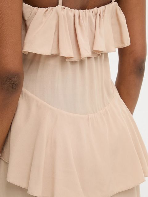 Answear.LAB top damska kolor beżowy gładka