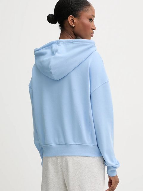 Calvin Klein Underwear bluza lounge damska kolor niebieski z kapturem gładka LV00QS7513 - zdjęcie produktu nr 2