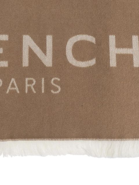 Givenchy logo fringed scarf - Brown - zdjęcie produktu nr 2