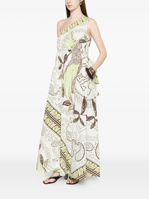 Tory Burch bird-print midi dress - White - zdjęcie produktu nr 2